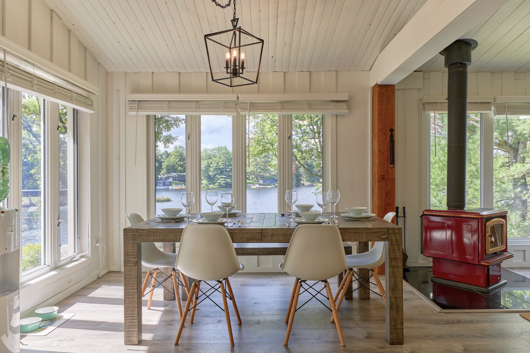 Dining area inside the cottage